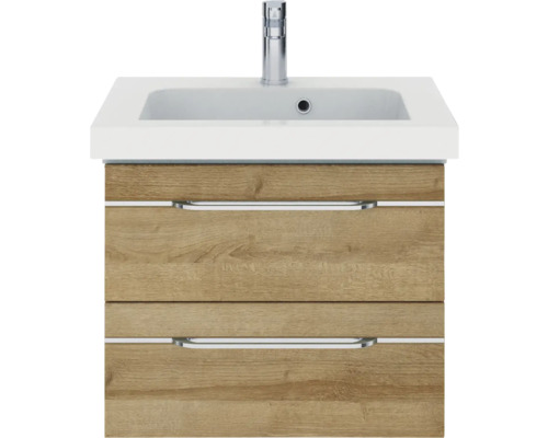 Waschtischunterschrank mit Waschbecken und zwei Schubladen