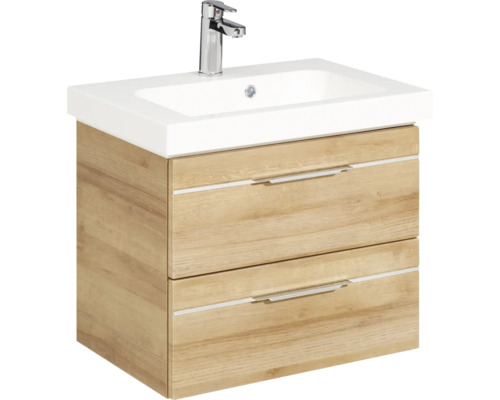 Waschtischunterschrank mit zwei Schubladen und Waschbecken