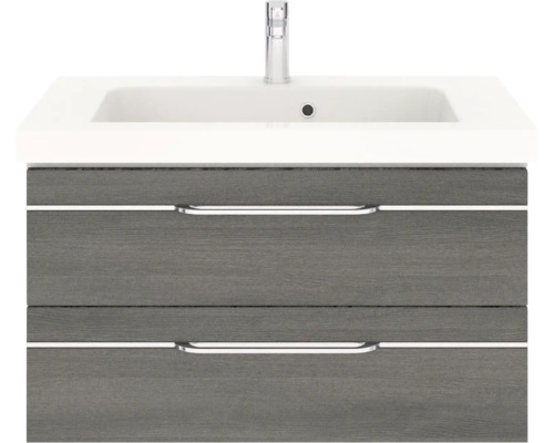 Waschtischunterschrank mit zwei Schubladen und Aufsatzwaschbecken