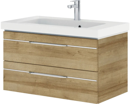 Waschtischunterschrank mit zwei Schubladen und Waschbecken