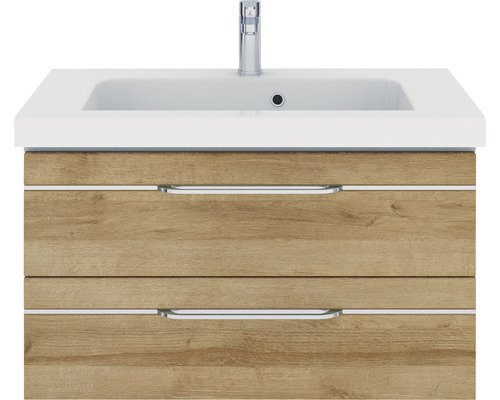 Waschtischunterschrank mit zwei Schubladen, Waschbecken und Armatur