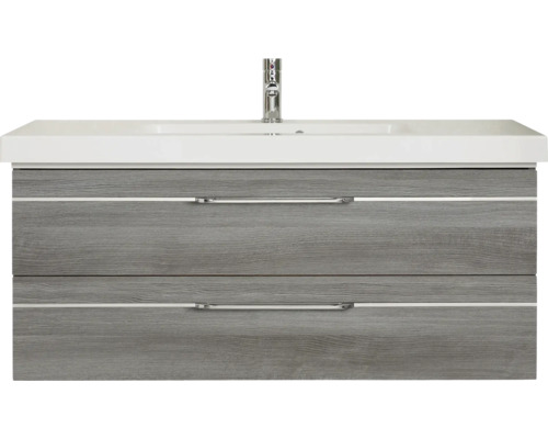 Waschtischunterschrank mit zwei Schubladen und Aufsatzwaschbecken