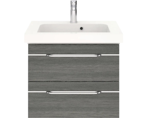 Waschtischunterschrank mit zwei Schubladen und Aufsatzwaschbecken