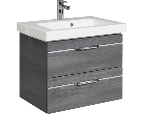 Waschbeckenunterschrank mit zwei Schubladen und Armatur