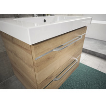 Waschtischunterschrank mit zwei Schubladen und Aufsatzwaschbecken