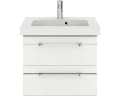 Waschtischunterschrank mit zwei Schubladen und Aufsatzwaschbecken