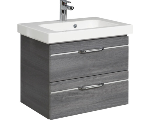 Waschtisch mit Unterschrank, zwei Schubladen und Armatur