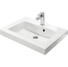 Weißes Keramik Waschbecken mit Armatur