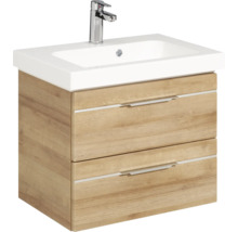 Waschtischunterschrank mit Waschbecken und zwei Schubladen