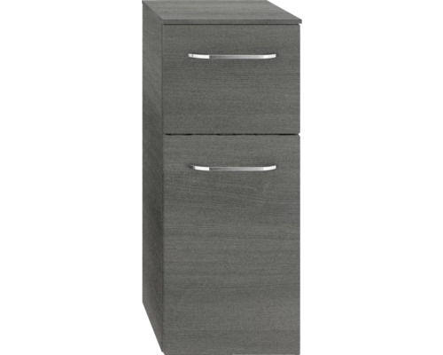 Grauer Badezimmer-Unterschrank mit zwei Schubladen