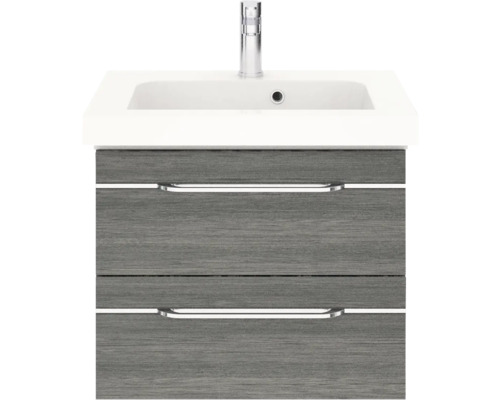 Waschtischunterschrank mit zwei Schubladen, Waschbecken und Armatur