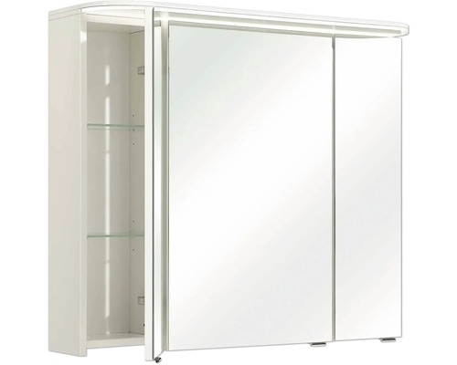 Spiegelschrank mit drei Türen und Glasböden