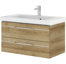 Waschtischunterschrank mit zwei Schubladen und Waschbecken