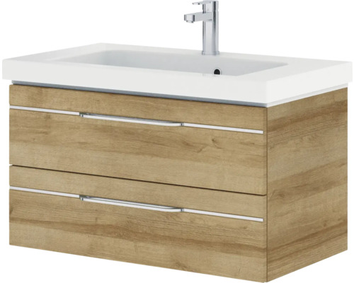 Waschtischunterschrank mit zwei Schubladen, Waschbecken und Armatur