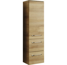 Hochschrank aus Holz mit drei Schubladen und Griffen