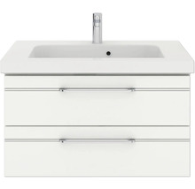 Waschtischunterschrank mit zwei Schubladen und Aufsatzwaschbecken