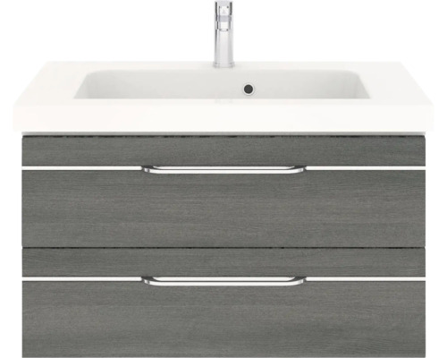 Waschtischunterschrank mit zwei Schubladen, Waschbecken und Armatur