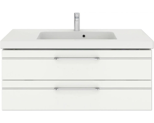 Waschtischunterschrank mit zwei Schubladen und Aufsatzwaschbecken