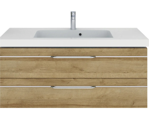 Waschtischunterschrank mit zwei Schubladen und Waschbecken