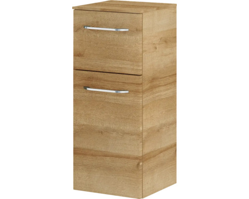 Hochschrank mit zwei Schubladen im Holzdesign
