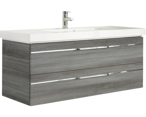 Waschtischunterschrank mit zwei Schubladen und Aufsatzwaschbecken