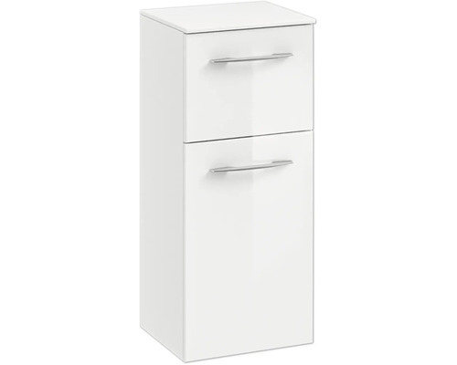 Weißer Bad-Unterschrank mit zwei Schubladen