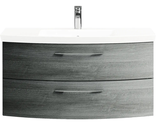 Waschbeckenunterschrank mit zwei Schubladen und Armatur