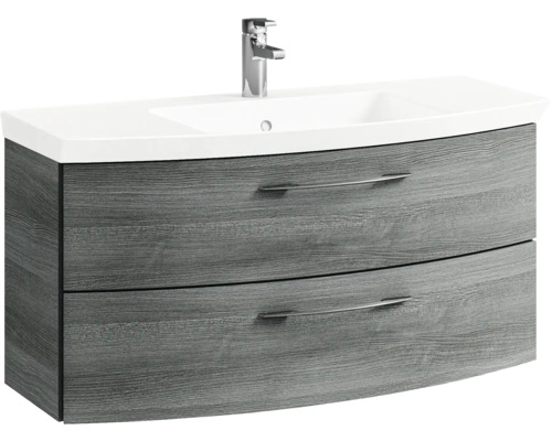 Waschtischunterschrank mit zwei Schubladen und einem Waschbecken