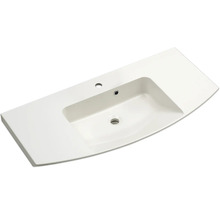 Badmöbel-Set Pelipal Sunline 104 BxHxT 131 x 200 x 50,5 cm Frontfarbe graphit struktur quer Badmöbelset 4-teilig mit Waschtisch Mineralmarmor weiß und Waschtischunterschrank Spiegelschrank mit LED-Beleuchtung Unterschrank