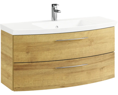 Waschtischunterschrank mit zwei Schubladen und Waschbecken