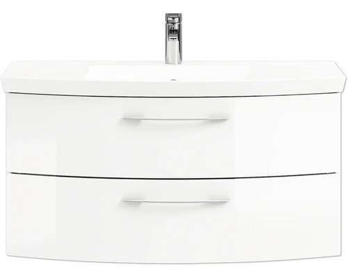 Waschtischunterschrank mit zwei Schubladen und einem Waschbecken