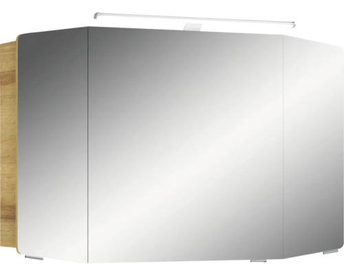 Spiegelschrank mit Beleuchtung und Holzdekor