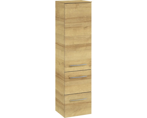 Hochschrank mit drei Schubladen im Holzdekor für Badezimmer