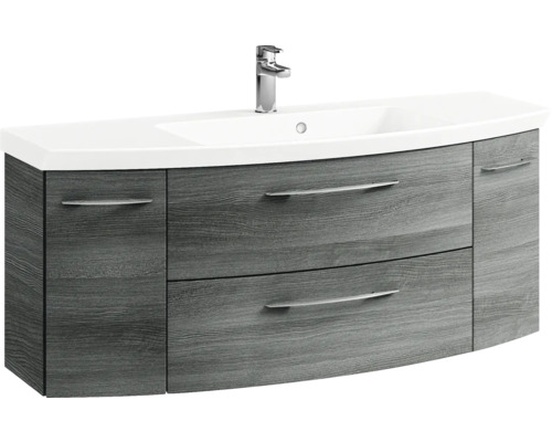 Waschtischunterschrank mit Waschbecken und zwei Schubladen