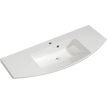 Badmöbel-Set Pelipal Sunline 104 BxHxT 151 x 200 x 50,5 cm Frontfarbe eiche riviera Badmöbelset 4-teilig mit Waschtisch Mineralmarmor weiß und Waschtischunterschrank Spiegelschrank mit LED-Beleuchtung Hochschrank