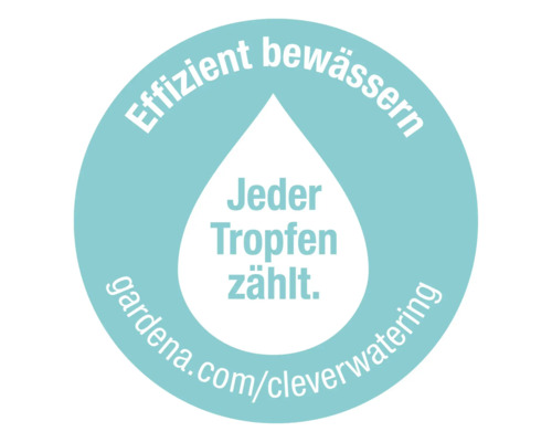 Wassersparhinweis: Jeder Tropfen zählt.
