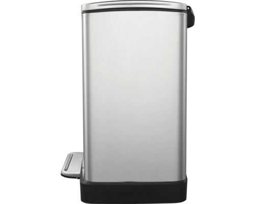 Rechteckiger Treteimer aus Edelstahl