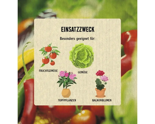 Geeignet für Fruchtgemüse, Gemüse, Topfpflanzen und Balkonblumen.
