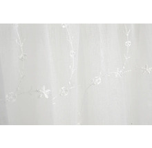 Scheibengardine mit Stangendurchzug Bloom weiß 135x45 cm | HORNBACH