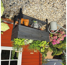 Hochbeet auf Stelzen promadino inkl. Folie 100 x 50 x 80 cm anthrazit-thumb-2