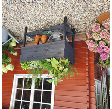 Hochbeet auf Stelzen promadino inkl. Folie 100 x 50 x 80 cm anthrazit-thumb-3