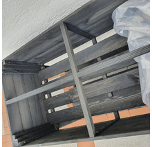 Hochbeet auf Stelzen promadino inkl. Folie 100 x 50 x 80 cm anthrazit-thumb-9