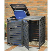 Mülltonnenbox promadino Vario III für 2 Tonnen 148 x 92 x 122 cm anthrazit-thumb-3