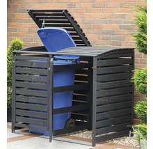 Mülltonnenbox promadino Vario III für 2 Tonnen 148 x 92 x 122 cm anthrazit-thumb-4