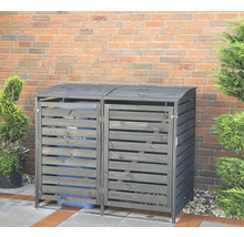 Mülltonnenbox promadino Vario III für 2 Tonnen 148 x 92 x 122 cm anthrazit-thumb-5