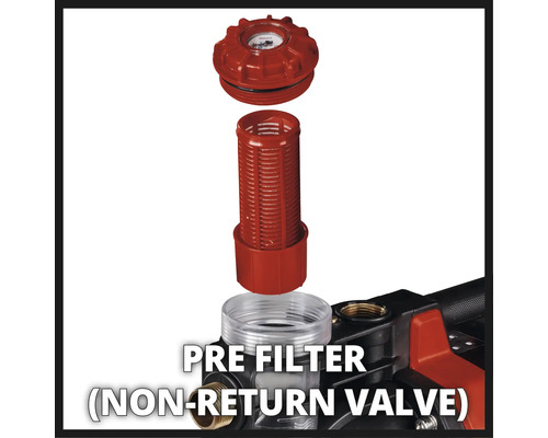 Vorfilter mit Rückschlagventil für eine Gartenpumpe