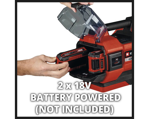 Aufsicht einer Akku-betriebenen Lampe, 2 mal 18 Volt, Batterien nicht inbegriffen