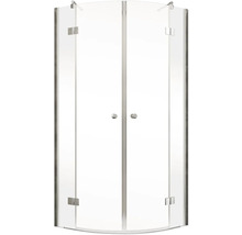 Runddusche 4-teilig Schulte MasterClass R550 80x80 cm Klarglas Profilfarbe chrom Scharnier eckig