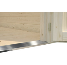 Gartenhaus Palmako Helena 15,1 m² inkl. Fußboden und Vordach 514 x 524 cm tauchgrundiert braun