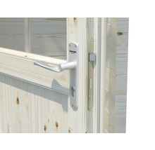 Gartenhaus Palmako Helena 15,1 m² inkl. Fußboden und Vordach 514 x 524 cm tauchgrundiert braun